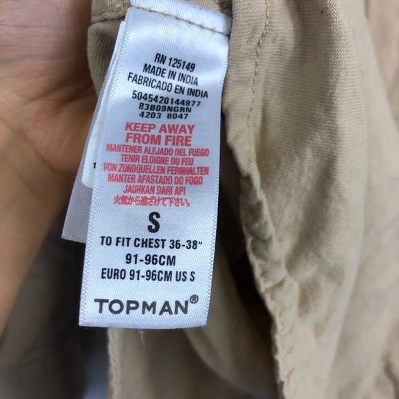 Topman Distressed Twill Shirt Sz S - Picture 11 of 12